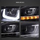 Μπροστινά Φανάρια Set Για Vw Golf VΙ (6) 08-12 DRL U-Type & Dynamic Φλας & Devil Eye Μαύρα H7/H7 Με Μοτέρ VLand