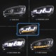Μπροστινά Φανάρια Set Για Vw Golf VΙ (6) 08-12 DRL U-Type & Dynamic Φλας & Devil Eye Μαύρα H7/H7 Με Μοτέρ VLand