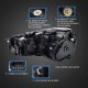 Μπροστινά Φανάρια Set Για Vw Golf VΙ (6) 08-12 DRL U-Type & Dynamic Φλας & Devil Eye Μαύρα H7/H7 Με Μοτέρ VLand