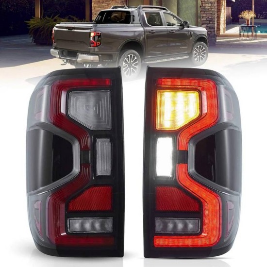 Πισινά Φανάρια Set Για Ford Ranger T9 2022+ Full Led Φιμέ VLand