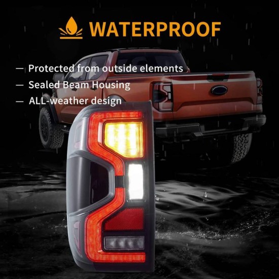 Πισινά Φανάρια Set Για Ford Ranger T9 2022+ Full Led Clear VLand