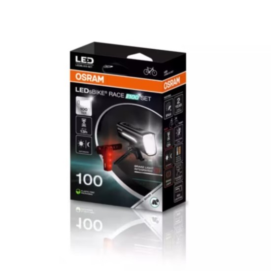 Σετ Εμπρός & Πίσω Φώτα Ποδηλάτου Usb Type-C Osram LedsBike Race 100 Set LEDBL103SET