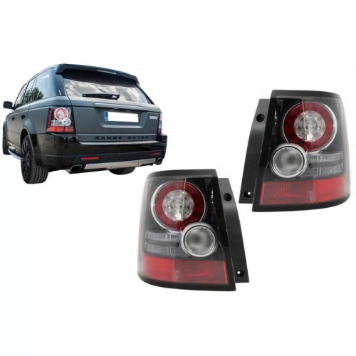 Πισινά Φανάρια Set Για Land Rover Range Rover Sport L320 (2005-2013) Facelift Autobiography Design Black / Clear 2 Τεμάχια