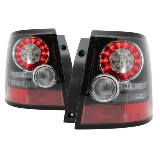 Πισινά Φανάρια Set Για Land Rover Range Rover Sport L320 (2005-2013) Facelift Autobiography Design Black / Clear 2 Τεμάχια