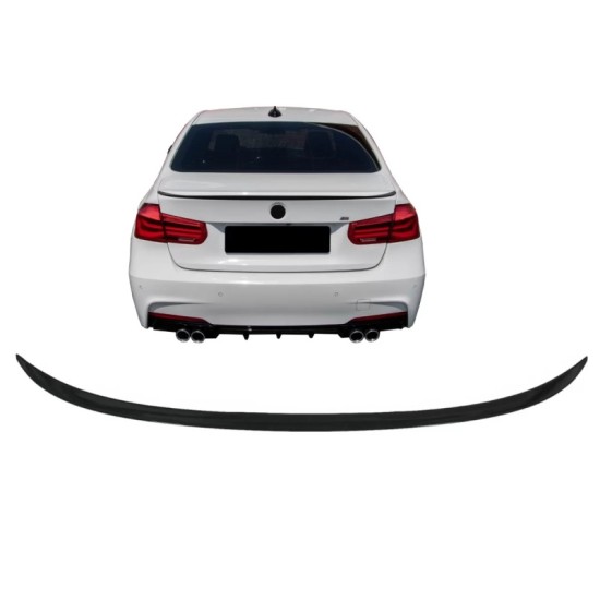 Αεροτομή Πορτ Παγκάζ Για Bmw 3 F30 11-19 M Look Lipspoiler Γυαλιστερό Μαύρο Από Abs Πλαστικό