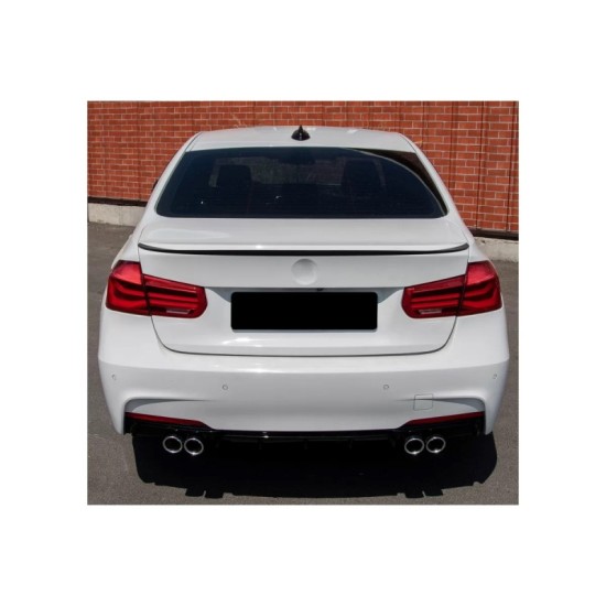 Αεροτομή Πορτ Παγκάζ Για Bmw 3 F30 11-19 M Look Lipspoiler Γυαλιστερό Μαύρο Από Abs Πλαστικό