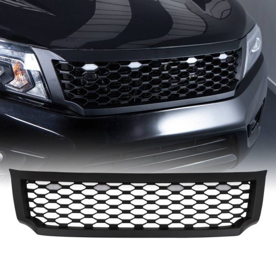 Μάσκα Για Nissan Navara D23 NP300 15-20 Badgeless Μαύρη Ματ Με Led