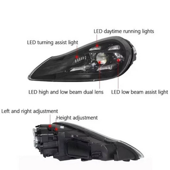 Μπροστινά Φανάρια Set Για Porche Cayenne 957 07-10 Upgrade 2023 Matrix Style LED