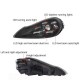 Μπροστινά Φανάρια Set Για Porche Cayenne 957 07-10 Upgrade 2023 Matrix Style LED
