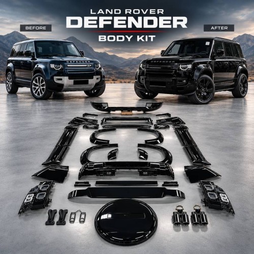 Body Kit Για Land Rover Defender SUV L663 2019-2024 Piano Black Edition
