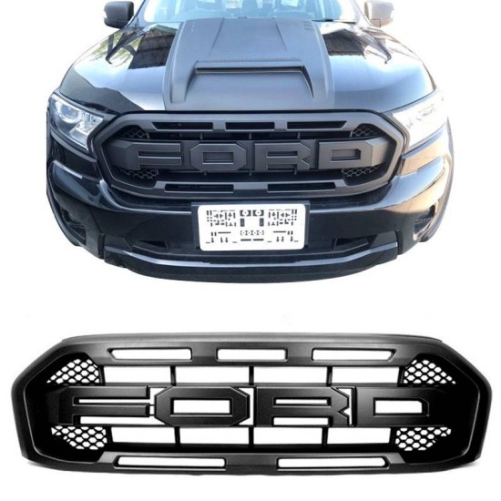 Μάσκα Για Ford Ranger T8 2019-2023 Raptor Look Μαύρο Ματ