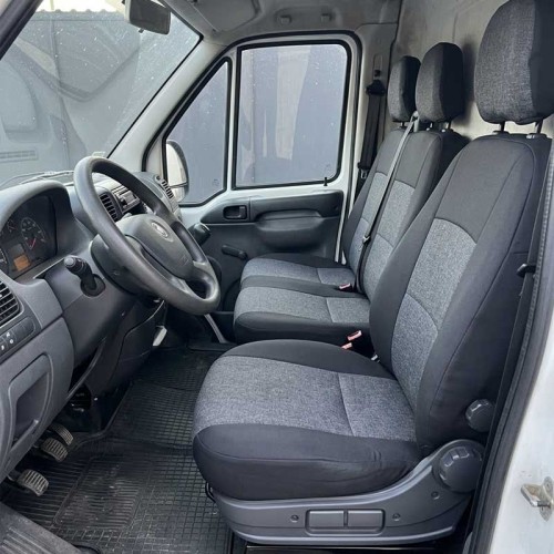 Καλύμματα Αυτοκινήτου Υφασμάτινα Για Fiat Ducato 2006- 8 Τεμαχίων Μαύρο με Γκρι
