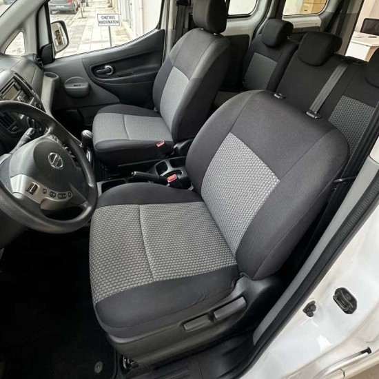 Καλύμματα Αυτοκινήτου Υφασμάτινα Για Nissan Evalia 7ΘΕΣΙΟ 2014-2017 19 Τεμαχίων Μαύρο με Γκρι