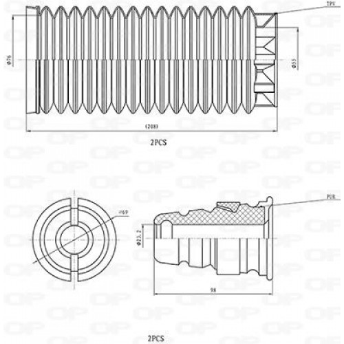 ΚΙΤ ΠΡΟΣΤΑΣΙΑΣ ΣΚΟΝΗΣ CITROEN C4 Grand Picasso II (DA)-Open Parts-DCK5123.04