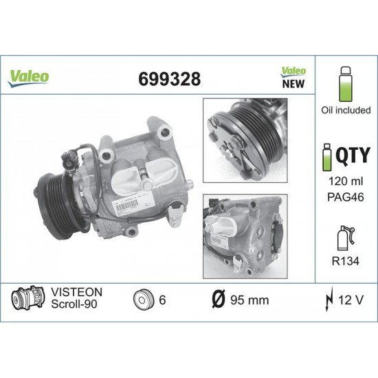 ΣΥΜΠΙΕΣΤΗΣ A/C FORD MONDEO 1.8L-Valeo-VL699328