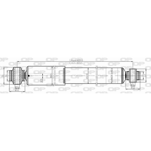 ΑΜΟΡΤΙΣΕΡ ΟΠ NISSAN NV400 (X62) , MOVANO- B (X62)-Open Parts-SAB8626.32