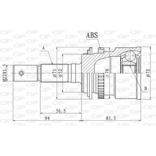 ΜΠΙΛΙΟΦΟΡΟΣ ΙΜΙΑΞΩΝΙΟΥ DAIHATSU TERIOS (J1)-Open Parts-CVJ5842.10