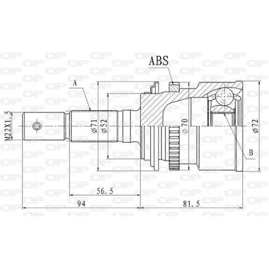 ΜΠΙΛΙΟΦΟΡΟΣ ΙΜΙΑΞΩΝΙΟΥ DAIHATSU TERIOS (J1)-Open Parts-CVJ5842.10