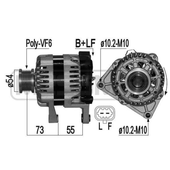 ΔΥΝΑΜΟ 100AMP INSIGNIA A16LET-ERA-ER209131A
