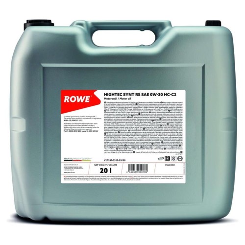 ΛΙΠΑΝΤΙΚΟ HIGHTEC SYNT RS SAE 0W-30 HC-C2 (20 Lt)-ROWE-RW20247020099
