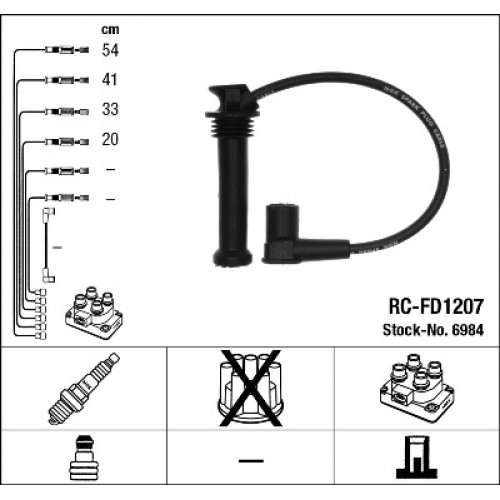 ΣΕΤ ΜΠΟΥΖΟΚΑΛΩΔΙΑ MAZDA 6 GGEP 2.0-Ngk-NGK6984