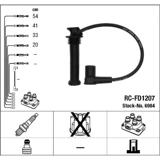 ΣΕΤ ΜΠΟΥΖΟΚΑΛΩΔΙΑ MAZDA 6 GGEP 2.0-Ngk-NGK6984