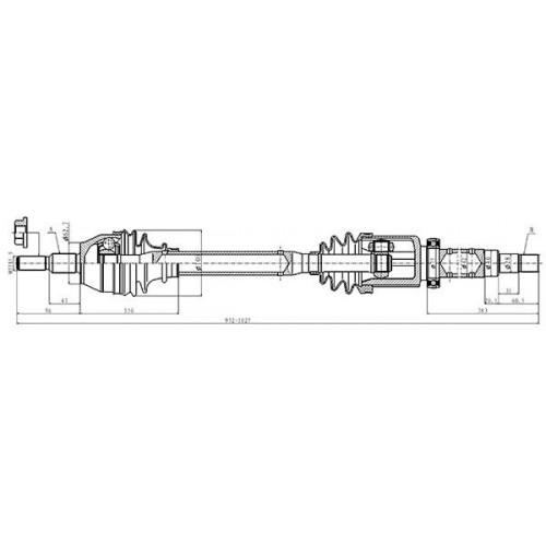 ΗΜΙΑΞΩΝΙΟ FORD C-MAX II-Open Parts-DRS6494.00