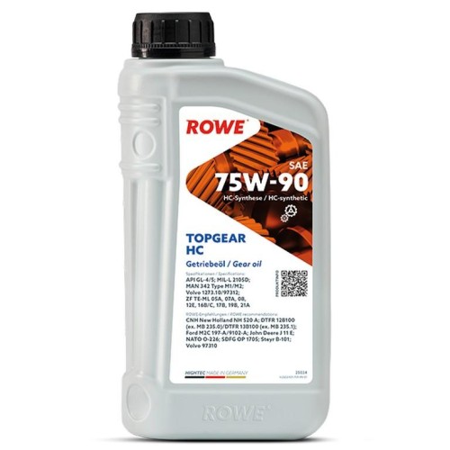 ΒΑΛΒΟΛΙΝΗ ΗΜΙΣΥΝΘ. HIGHTEC TOPGEAR SAE 75W-90 HC  (12x1 Lt)-ROWE-RW25034001099