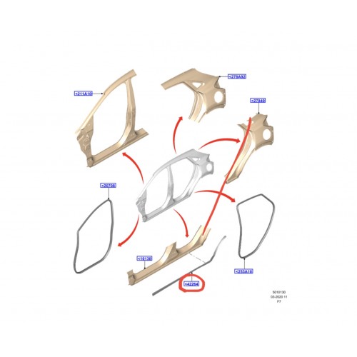 ΛΑΣΤΙΧΟ ΠΟΡΤΑΣ ΠΙΣΩ ΑΡΙΣΤΕΡΟ FORD PUMA 2019-2416846