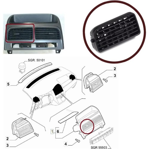 ΑΕΡΑΓΩΓΟΣ ΤΑΜΠΛΩ ΜΣ ΔΞ FIAT GRANDE PUNTO, DOBLO 263-VALEA-VAL12150