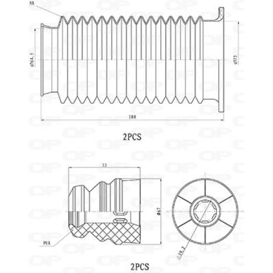 ΚΙΤ ΠΡΟΣΤΑΣΙΑΣ ΣΚΟΝΗΣ OPEL ADAM (M13)-Open Parts-DCK5119.04