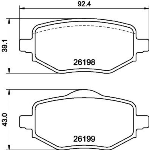 ΣΕΤ ΤΑΚΑΚΙΑ ΟΠ CORSA-F (249mm) (+ΗΛ ΥΠΟΒΟΗΘ)-Hella Pagid-HL8DB355040971