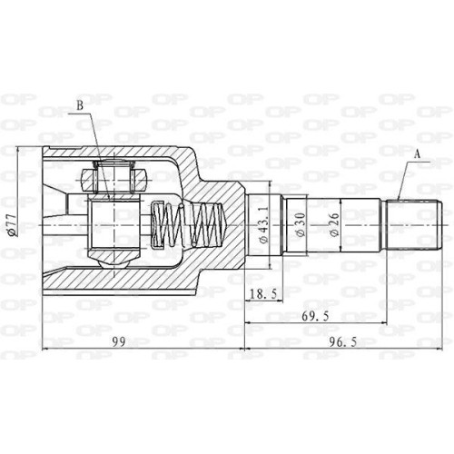 ΜΠΙΛΙΟΦΟΡΟΣ ΙΜΙΑΞΩΝΙΟΥ CITROEN C3 / C3 ORIGIN III (SX)-Open Parts-CVJ5859.20