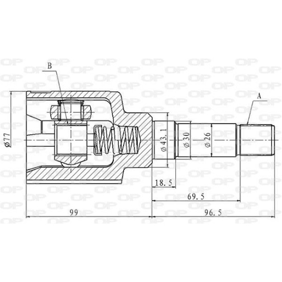 ΜΠΙΛΙΟΦΟΡΟΣ ΙΜΙΑΞΩΝΙΟΥ CITROEN C3 / C3 ORIGIN III (SX)-Open Parts-CVJ5859.20