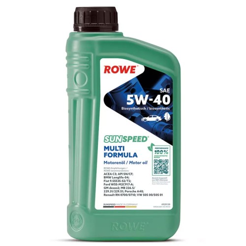 ΛΙΠΑΝΤΙΚΟ SUNSPEED MULTI FORMULA SAE 5W-40 (12x1 Lt)-ROWE-RW4920138001099