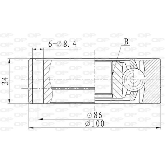 ΜΠΙΛΙΟΦΟΡΟΣ ΙΜΙΑΞΩΝΙΟΥ AUDI A1 (8X1)-Open Parts-CVJ5861.20