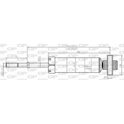 ΑΜΟΡΤΙΣΕΡ ΟΠ TOYOTA AURIS (E18)-Open Parts-SAB8629.32