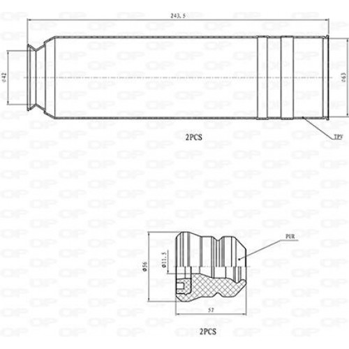 ΚΙΤ ΠΡΟΣΤΑΣΙΑΣ ΣΚΟΝΗΣ OPEL ASTRA J (P10)-Open Parts-DCK5126.04