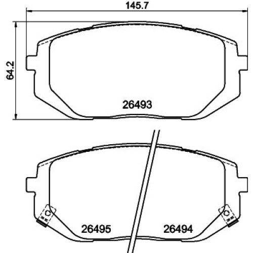 ΣΕΤ ΤΑΚΑΚΙΑ EM HYUNDAI TUCSON (NX) 21--Hella Pagid-HL8DB355043641