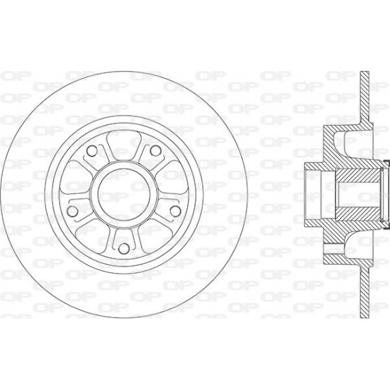 ΔΙΣΚΟΠΛΑΚΑ ΟΠ ΜΕ ΡΟΥΛΜΑΝ RENAULT MEGANE IV-Open Parts-BDA2880.30
