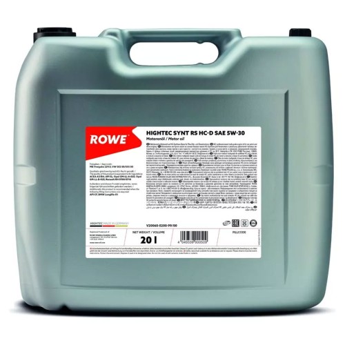 ΛΙΠΑΝΤΙΚΟ HIGHTEC SYNT RS HC-D SAE 5W-30 (20 Lt)-ROWE-RW20060020099