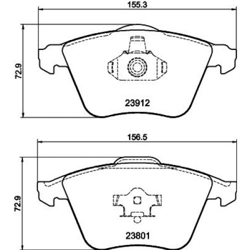 ΤΑΚΑΚΙΑ ΕΜ FORD FOCUS II (DA_) 2.5 ST,VOLVO C70-Hella Pagid-HL8DB355012281