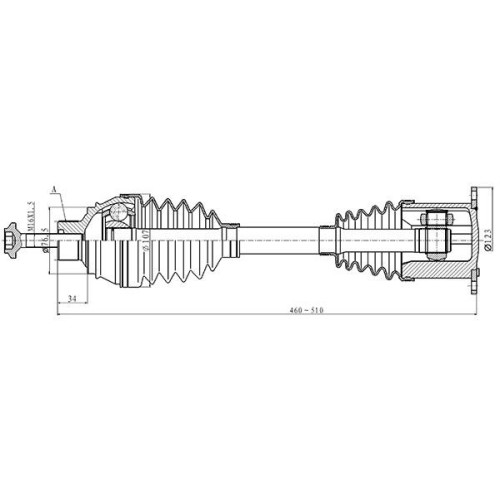 ΗΜΙΑΞΩΝΙΟ AUDI A4 B8 (8K2)-Open Parts-DRS6504.00