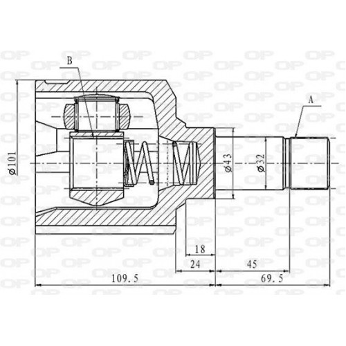 ΜΠΙΛΙΟΦΟΡΟΣ ΙΜΙΑΞΩΝΙΟΥ ABARTH GRANDE PUNTO-Open Parts-CVJ5856.20