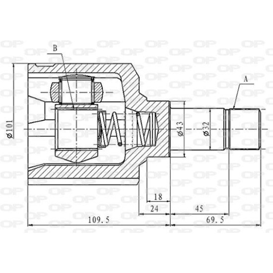 ΜΠΙΛΙΟΦΟΡΟΣ ΙΜΙΑΞΩΝΙΟΥ ABARTH GRANDE PUNTO-Open Parts-CVJ5856.20