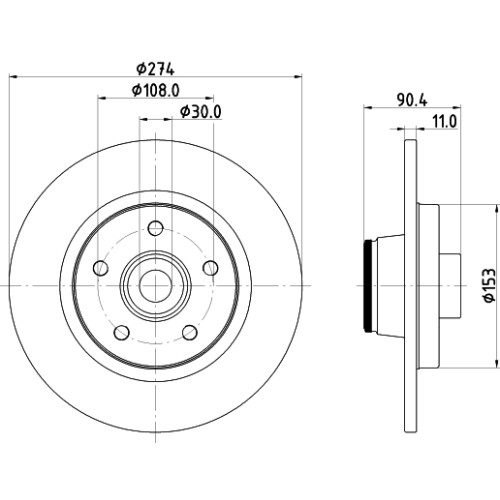 ΔΙΣΚΟΠΛΑΚΑ ΤΕΜ ΜΕ ΡΟΥΛΕΜΑΝ ΟΠ M.B CITAN 1.5 DCi-Hella Pagid-HL8DD355123421