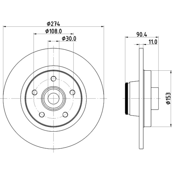 ΔΙΣΚΟΠΛΑΚΑ ΤΕΜ ΜΕ ΡΟΥΛΕΜΑΝ ΟΠ M.B CITAN 1.5 DCi-Hella Pagid-HL8DD355123421