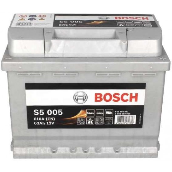 Μπαταρια Bosch S5005 63Amp 610cca