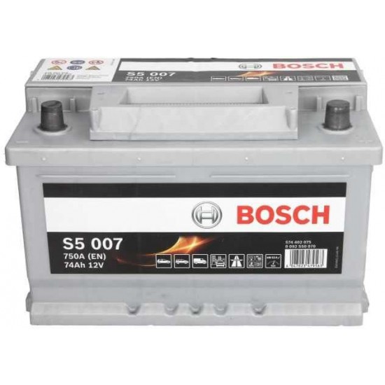 ΜΠΑΤΑΡΙΑ BOSCH S5007 74AMP 750 CCA