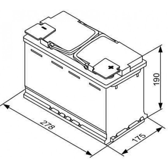 ΜΠΑΤΑΡΙΑ BOSCH AGM 12V 70A 760 cca  (278x175x190)